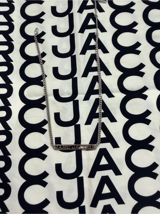 Marc Jacobs Jewelry - Marc Jacobs Silver Logo Bar Necklace